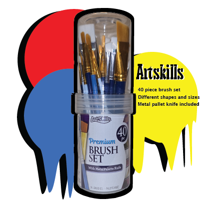 40 pc Premium Brush Set - ArtSkills